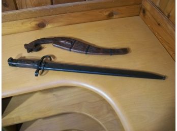 Two Antique Knives -  Dagger / Bayonet -  As Found Condition  (One Military)