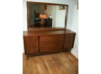 Amazing 'Predicta' Mid Century  By Kent Coffey Long Low Dresser W/ Mirror