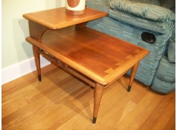 Pair Fabulous Vintage Mid Century 'Acclaim' Step Back Tables By Lane - Original Finish