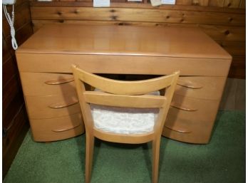 Amazing Heywood Wakefield Champagne Desk & Chair - All Original - 1950's