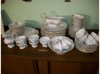Service For 12 ' Sepia Rose' - Johann Haviland China Service For 12  - 73 Pieces