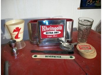 Vintage Bar Accessory Lot  - Reingold, Beveryck Foam Scraper, Ect. 8 Pieces