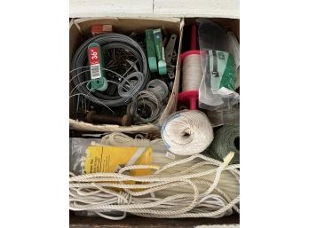 Assorted Ties, String, Wire, Etc.