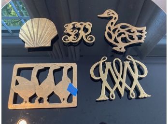 Five Brass Trivets
