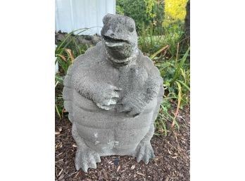 Synthetic Ceramic Statue Of A Tortoise Or Turtle Approx 18” Tall.