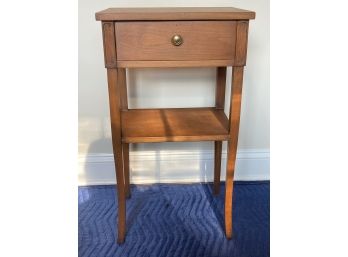 Antique Maple Telephone Stand, Single Drawer, 1 Shelf