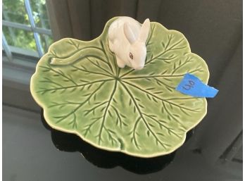 Lilypad With Small White Rabbit Tray