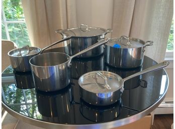 All Clad Pots And Pans: Spaghetti Pot And Lid Plus 4 Sauce Pans