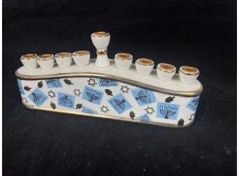 Beautiful Ceramic Jewish Menorah
