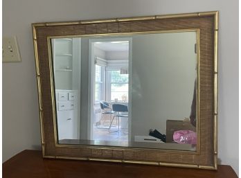 Wall Mirror With Golden Bamboo Style Frame