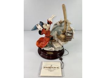 Giuseppe Armani Florence Italian Statue- Mickey Fantasia Sorcerer Apprentice
