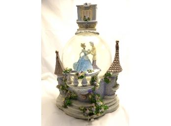 Disney Cinderella Light Up Music Snow Globe - Plays ' So This Is Love '