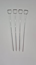 Metal Loop-Handle Grilling Skewers - Set Of 4
