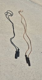 Pair Of 10-Foot Exercise Jump Ropes  Leather & Black Speed Rope