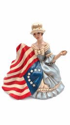 Betsy Ross-Style Figurine With American Flag