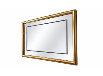 Gold-Tone Framed Rectangular Wall Mirror, 36 X 26 Inches
