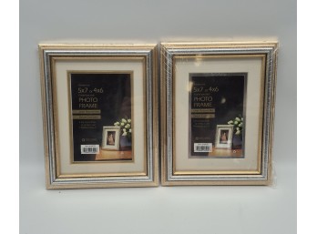 Two Decorel Gold & Silver-Tone Matted Photo Frames - Item 6405