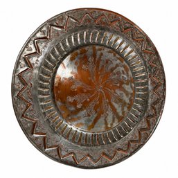 Copper Hand-Hammered Metal Charger Tray / Wall Plaque