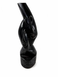 Abstract Hand-Carved Wood Sculpture Figure