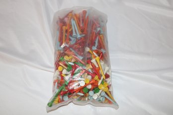 Large Assortment Of Colorful Golf Tees
