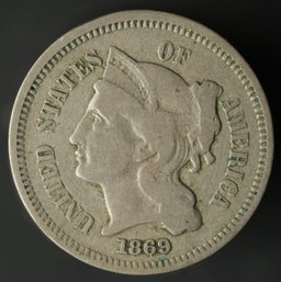 1869 Three Cent Nickel
