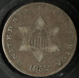 1852 Three Cent Silver