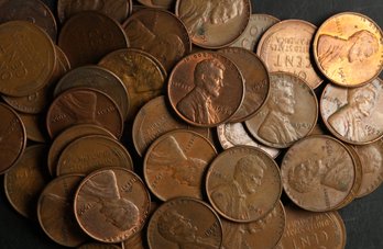 (50) Lincoln Wheat Cents