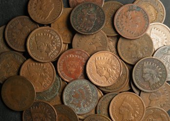 (50) Indian Head Cents