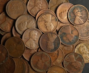 (50) Lincoln Wheat Cents