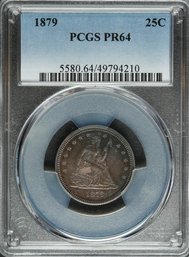 1879 Liberty Seated Quarter Dollar Proof - PCGS PR64 Toned