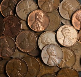 (50) Lincoln Wheat Cents