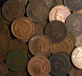 (50) Indian Head Cents