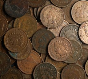 (50) Indian Head Cents