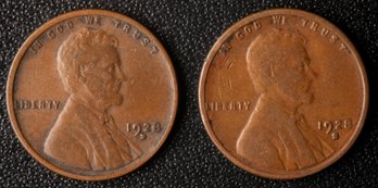 1928-D,S Lincoln Wheat Cents