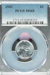 1943-P Lincoln Steel Wheat Cent - PCGS MS65