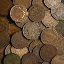 (50) Indian Head Cents