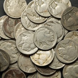 (40) Buffalo Nickels