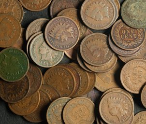 (50) Indian Head Cents