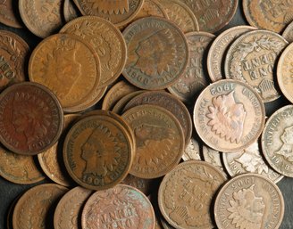 (50) Indian Head Cents