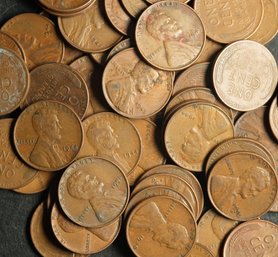 (50) Lincoln Wheat Cents