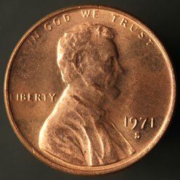 1971-S Lincoln Memorial Cent