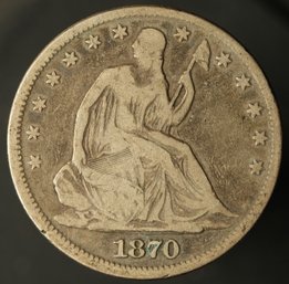 1870-P Seated Liberty Half Dollar