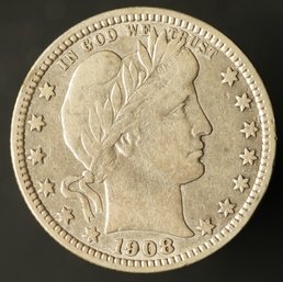 1908-O Barber Quarter