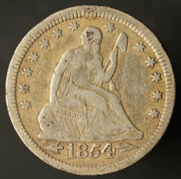 1854 Seated Liberty Quarter