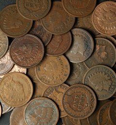 (50) Indian Head Cents