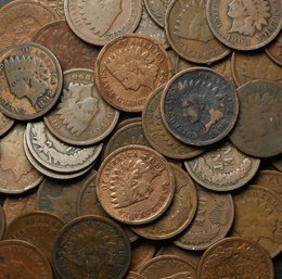 (50) Indian Head Cents