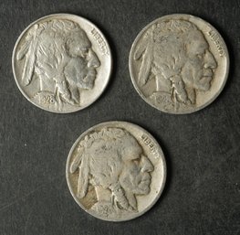 1928-P,D,S Buffalo Nickels