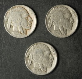 1929-P,D,S Buffalo Nickels