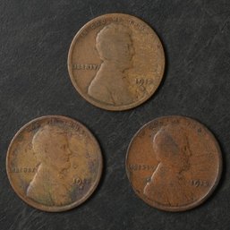 1912-P,D,S Lincoln Wheat Cents
