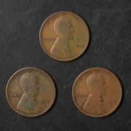 1915-P,D,S Lincoln Wheat Cents